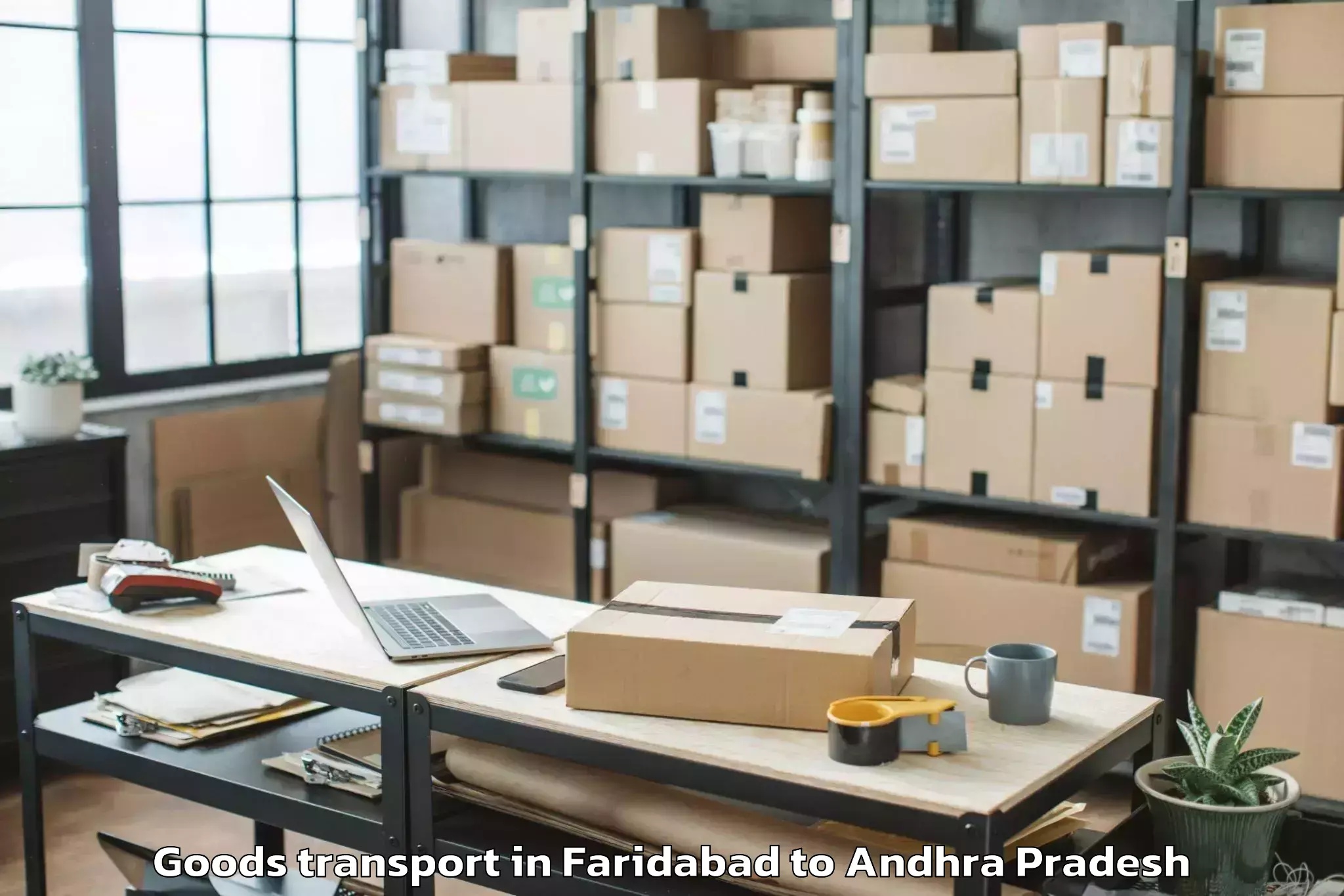 Easy Faridabad to Gk Veedhi Goods Transport Booking